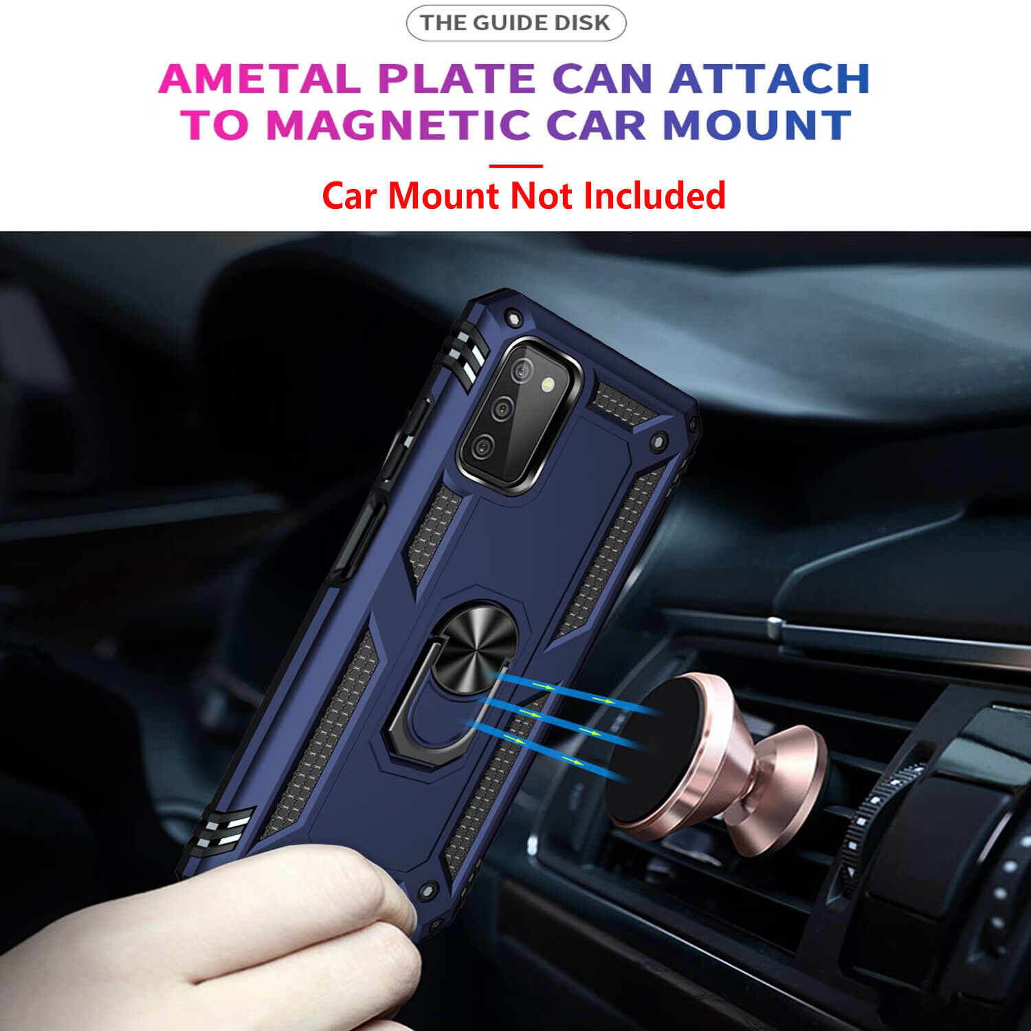 For Samsung Galaxy A03S Phone Case Shockproof Cover +Tempered Glass Protector