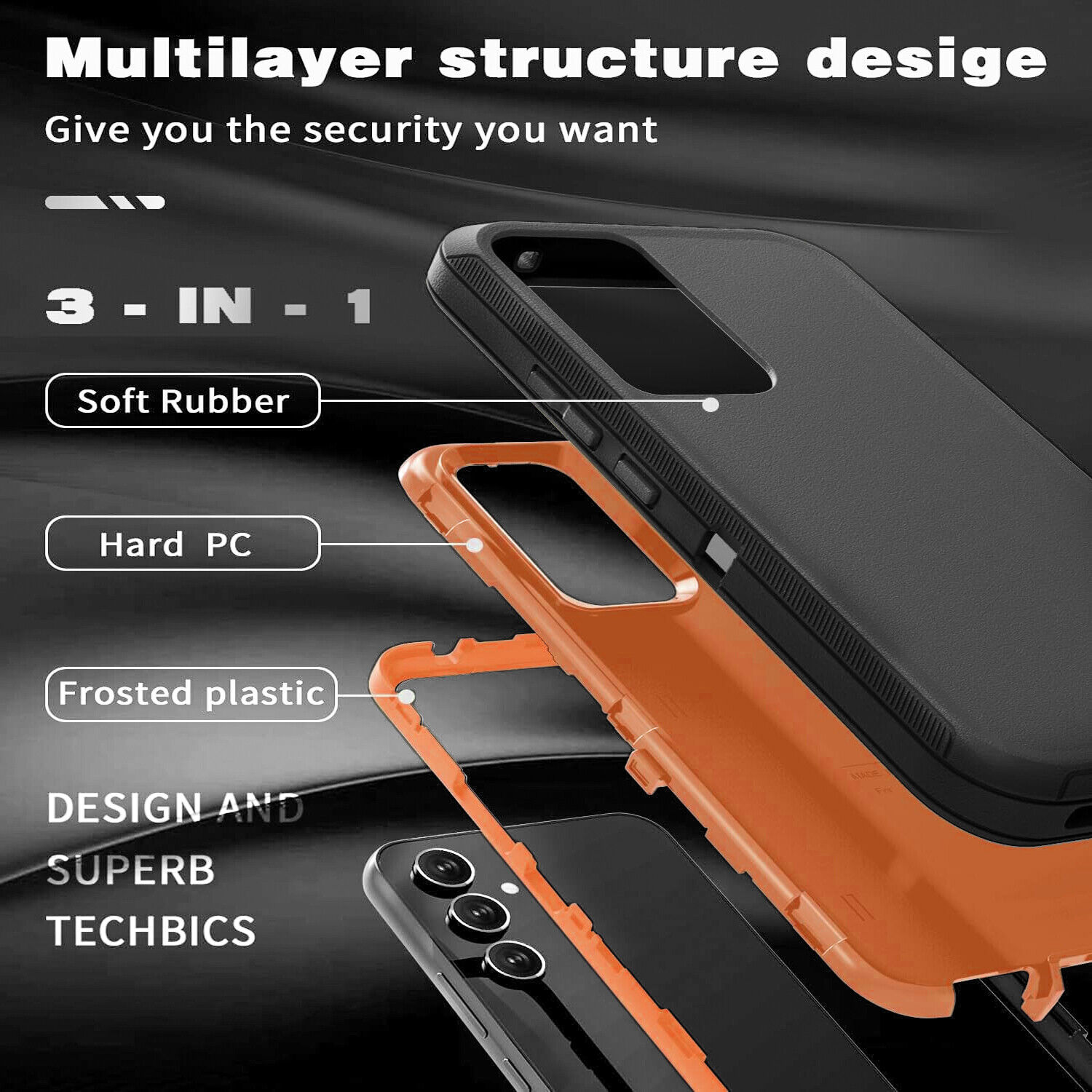 For Samsung Galaxy A15 5G A14 A54 A03S A13 A32 A21 A12 Case Phone Cover + Screen