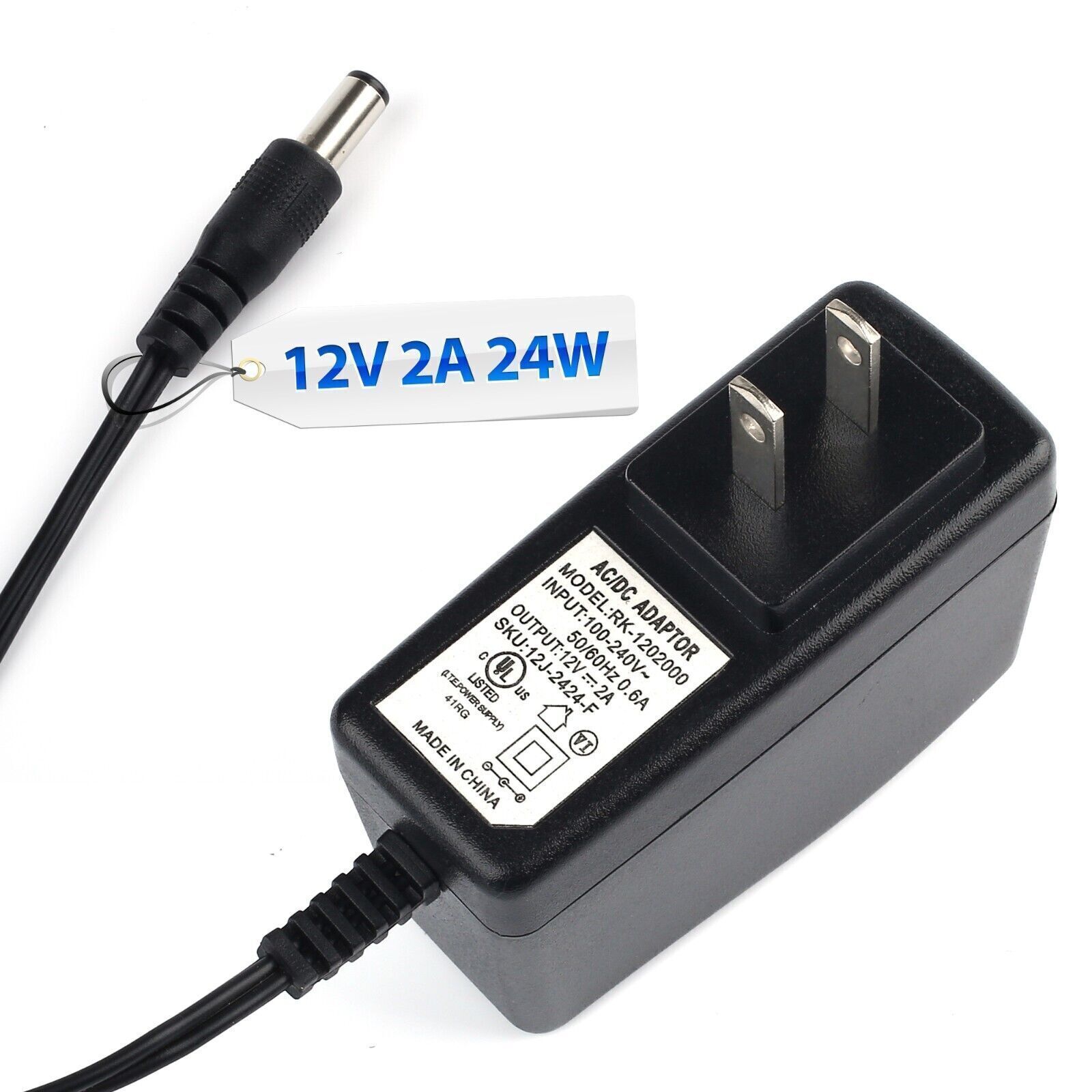 AC 100-240V to DC 12V 2A Power Supply Adapter Heavy-Duty LED Light Strip 24W SMD