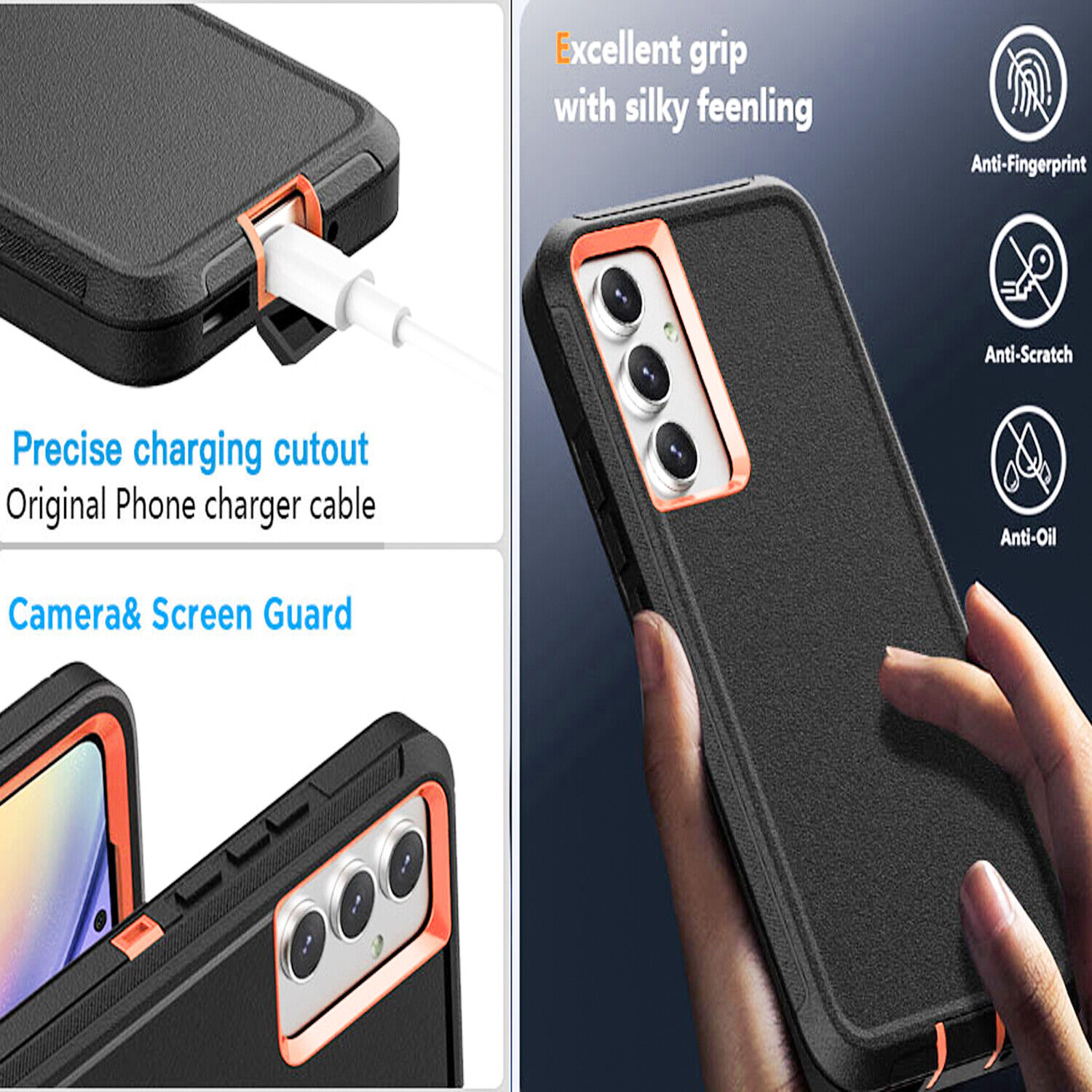 For Samsung Galaxy A15 5G A14 A54 A03S A13 A32 A21 A12 Case Phone Cover + Screen