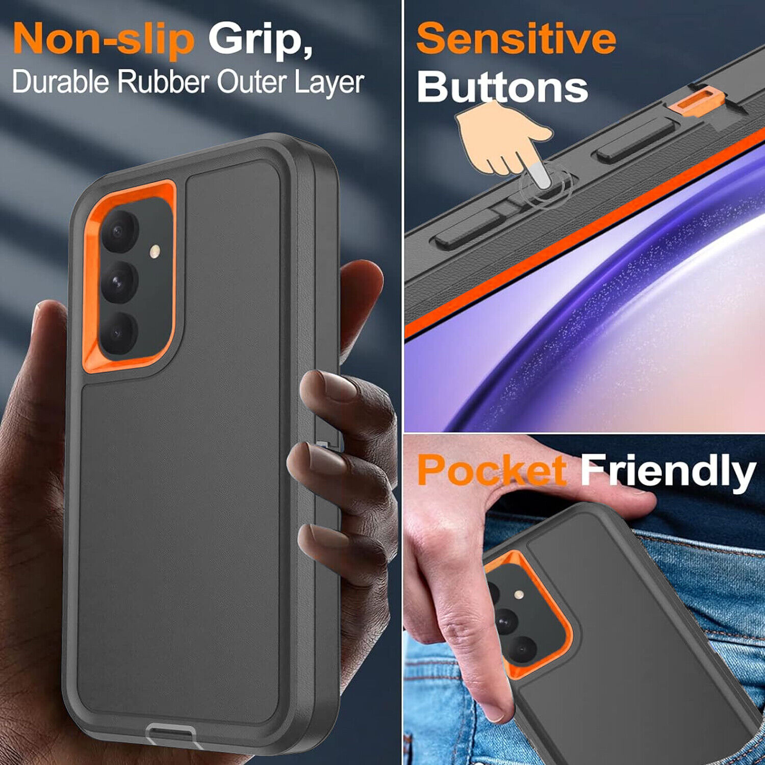 For Samsung Galaxy A15 5G A14 A54 A03S A13 A32 A21 A12 Case Phone Cover + Screen
