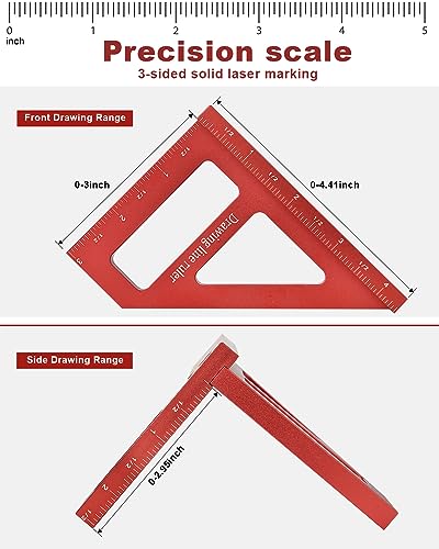 Imperial 3D Multi-Angle Measuring Ruler, High Precision Tool