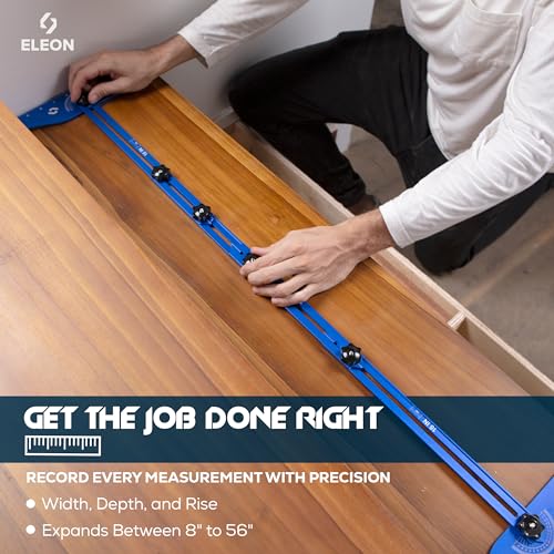 Eleon Aluminum Stair Tread Template Tool - Accurate Measurements