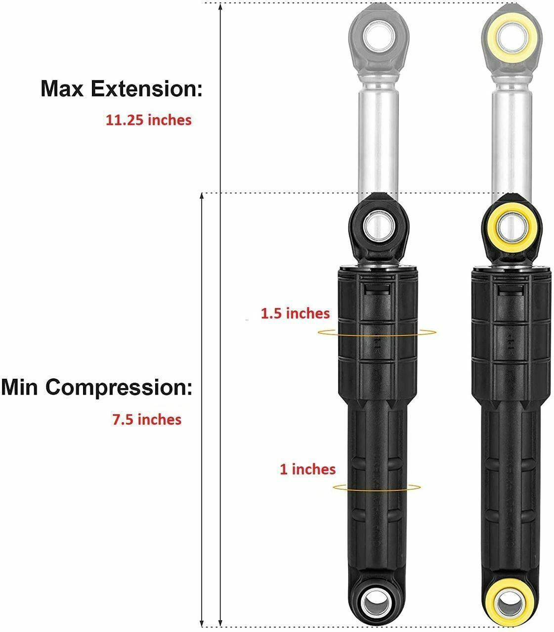 Set Shock Absorbers Compatible with Samsung Washer DC66-00470A DC66-00470B