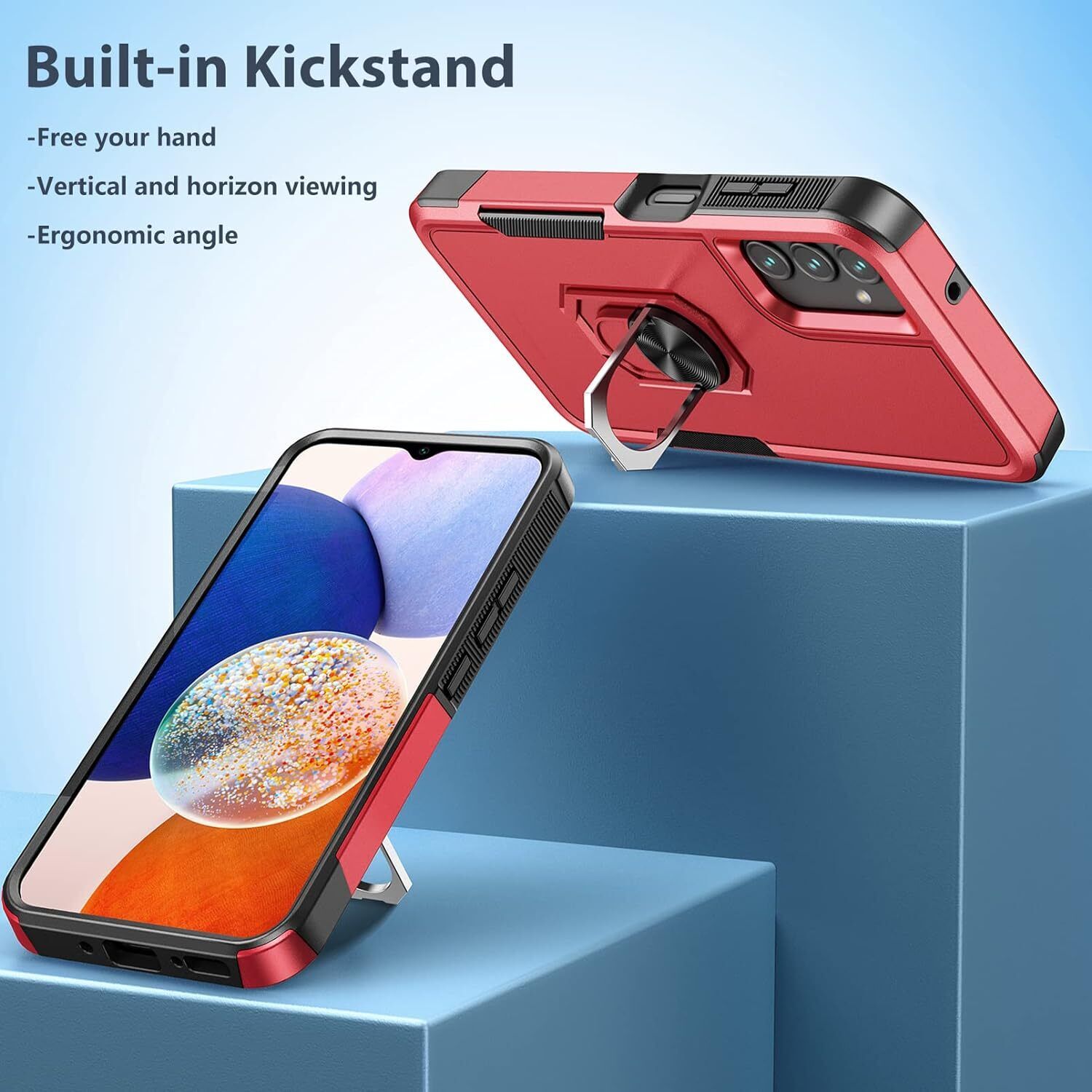 For Samsung Galaxy A15 A14 5G A54 A35 A03S A13 Case Shockproof Phone Cover+Glass