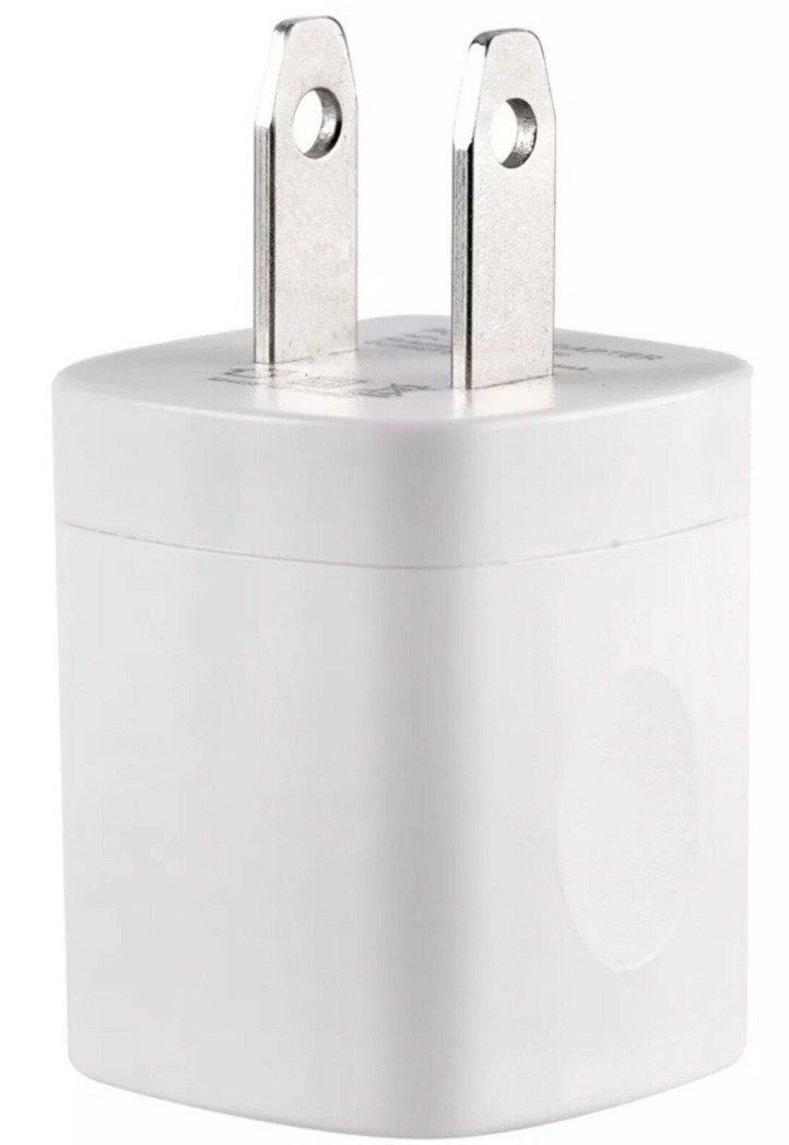 4x White 1A USB Power Adapter AC Home Wall Charger US Plug FOR iPhone 5 6 7 8