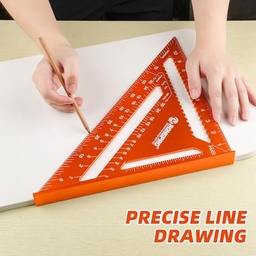 RONGPRO 12 Inch Carpenter Triangle Ruler - Aluminum