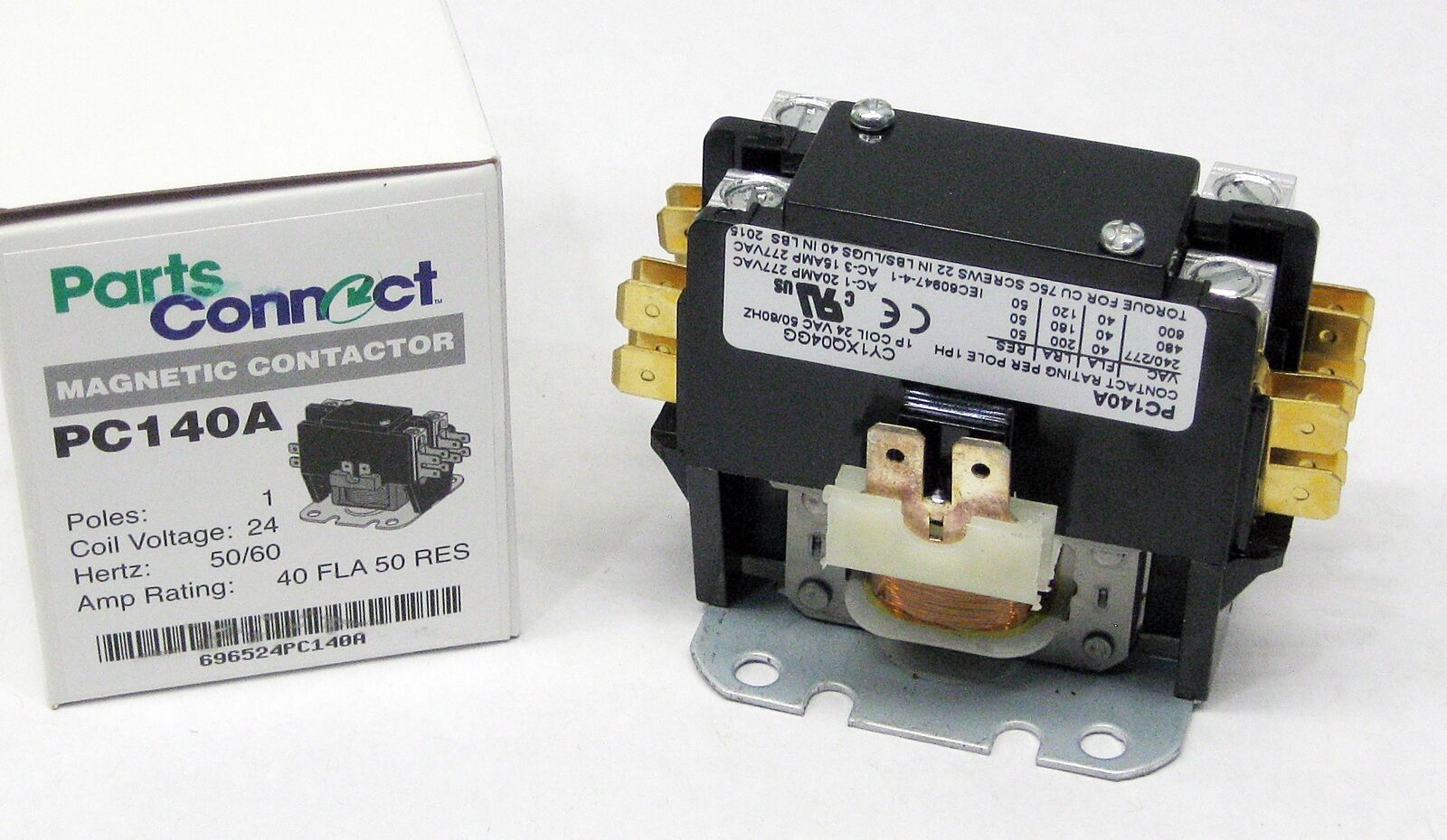 PC140A Contactor Single One 1 Pole 40 Amps 24 Volts A/C Air Conditioner NEW