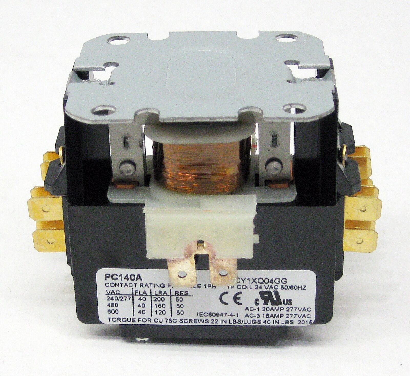 PC140A Contactor Single One 1 Pole 40 Amps 24 Volts A/C Air Conditioner NEW