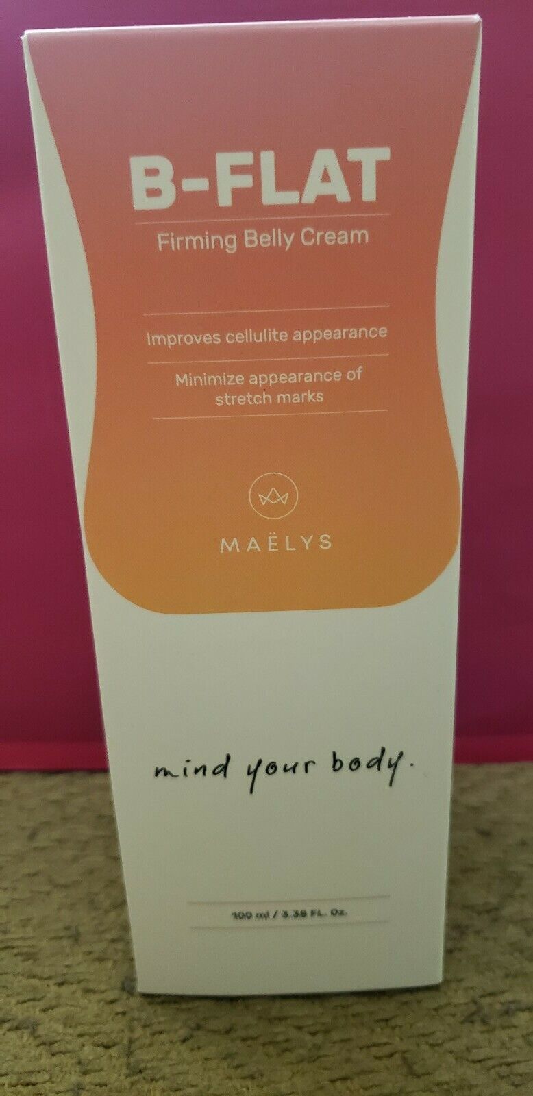 Maelys B-Flat Firming Belly Cream 3.38 oz / 100 mL - New in Box Authentic 