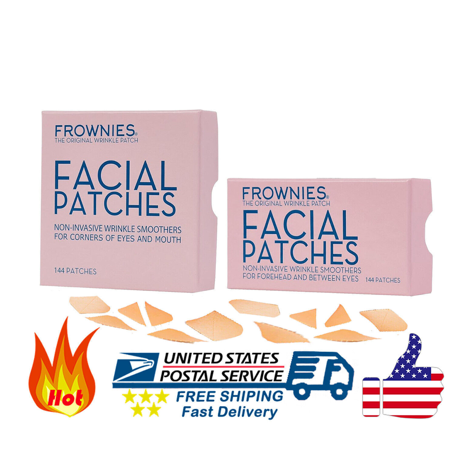 Frownies Forehead and Between Eyes Corners of Eyes and Mouth 144 Patches