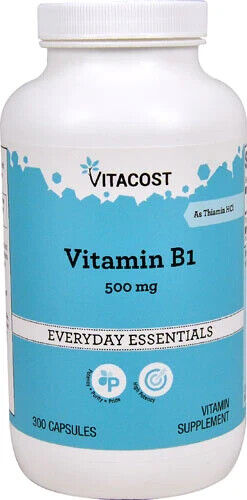Vitacost Vitamin B-1 - 500 mg - 300 Capsules