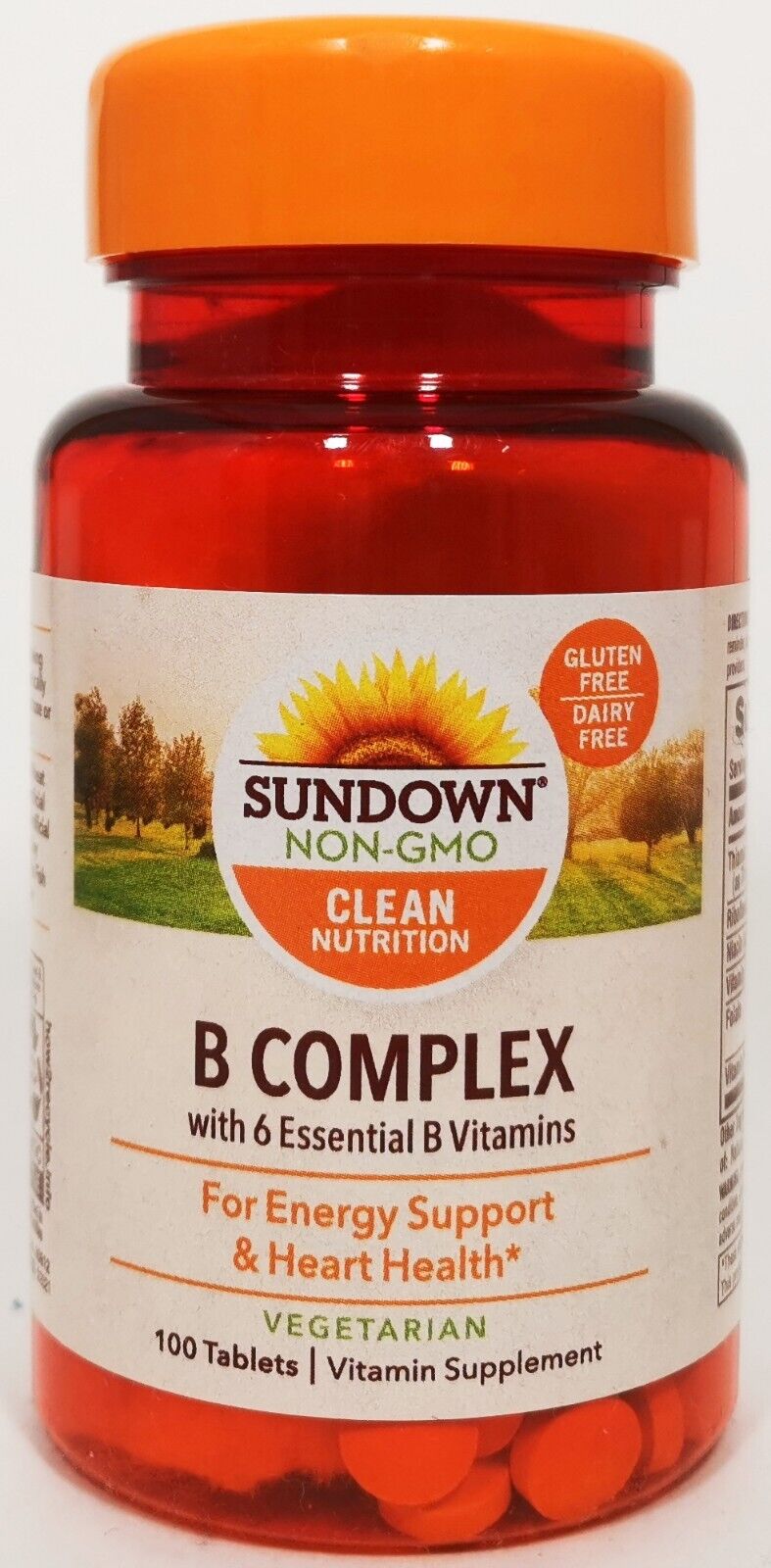 Sundown Naturals B-Complex vitamin supplement 100tablets EXP:05/2025
