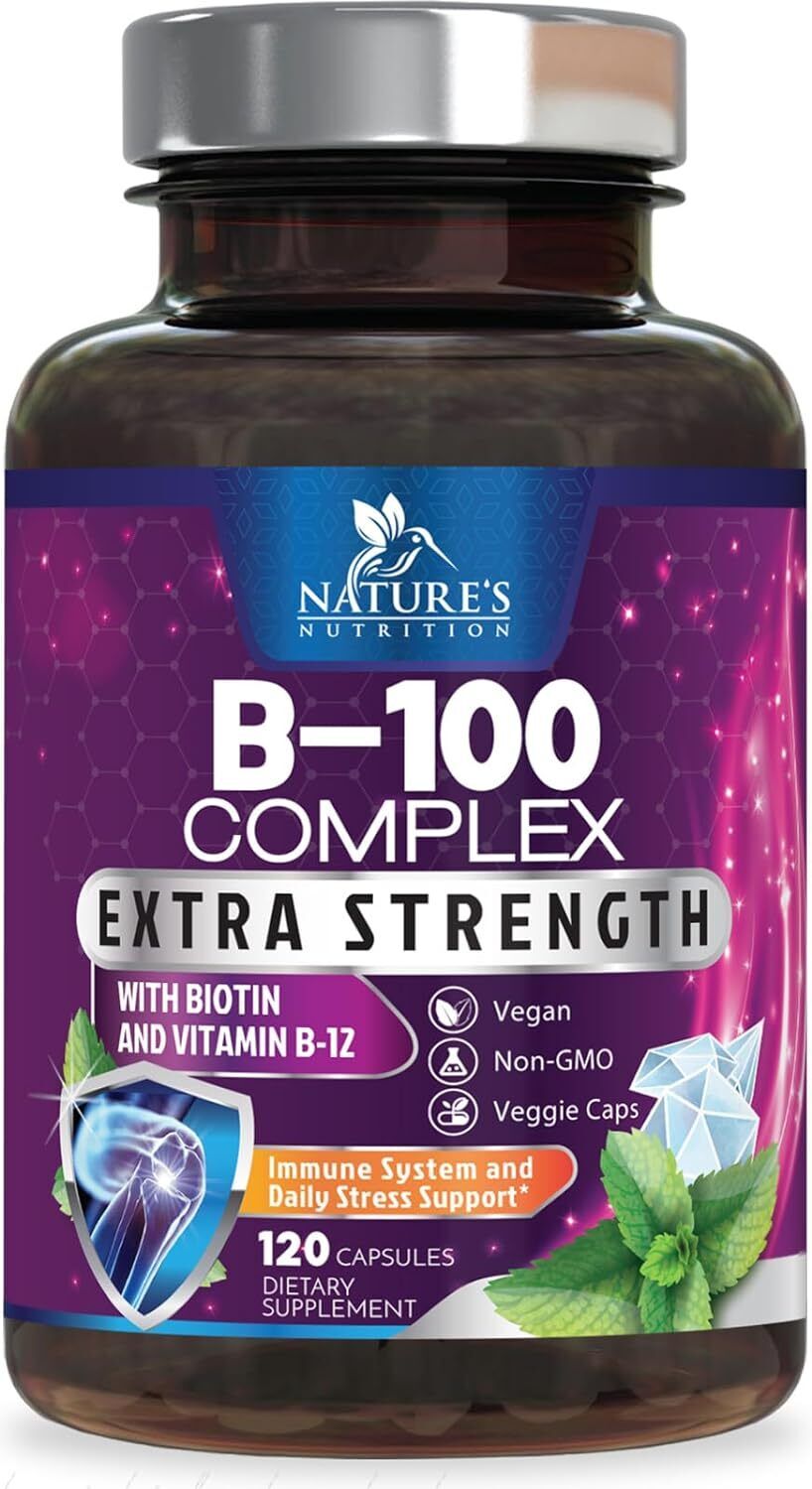 Vitamin B Complex Vitamin B Supplement - B-Complex Vitamins with B12, B6, B9
