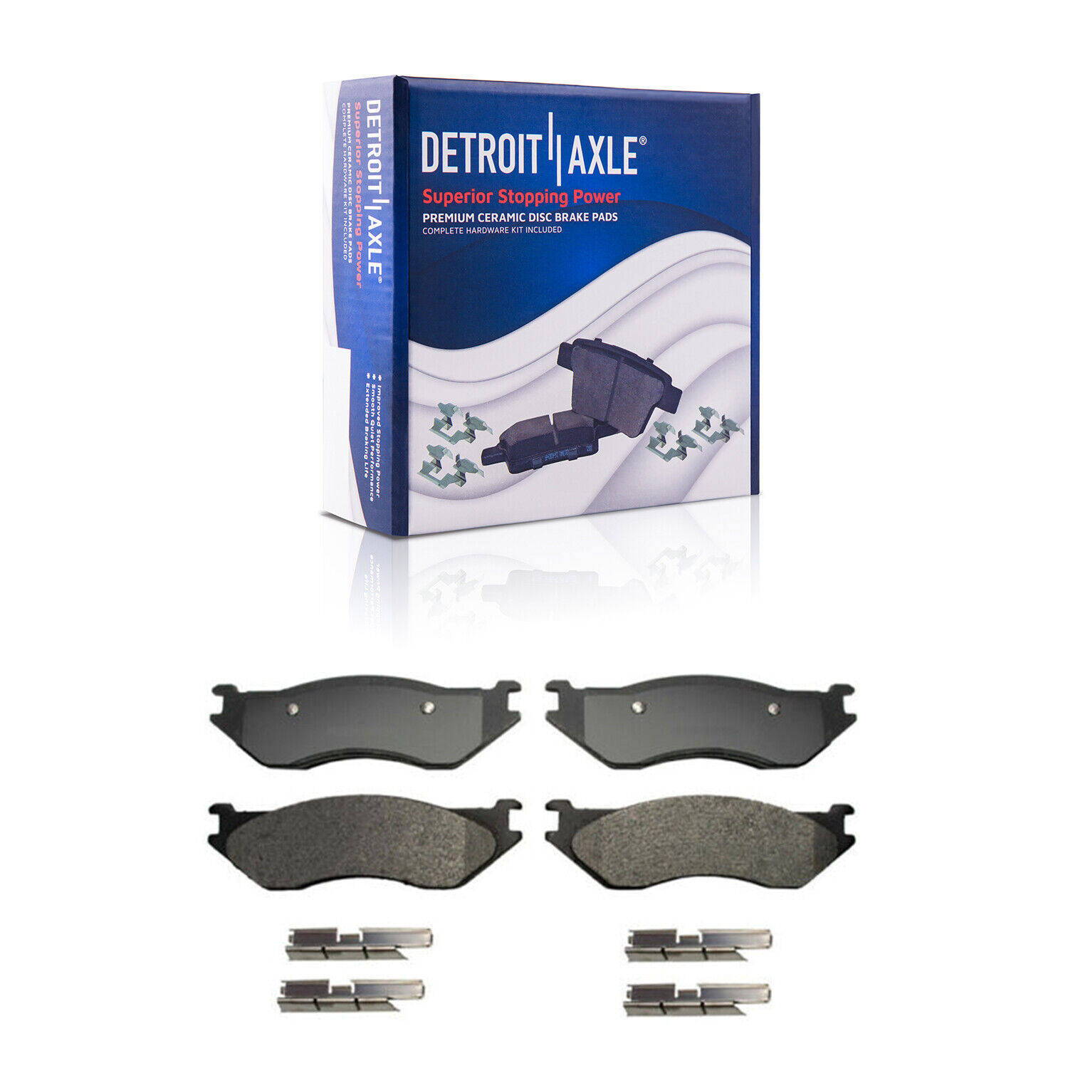 Front Disc Rotors + Brake Calipers & Brake Pads Kit for Dodge Ram 1500 Durango