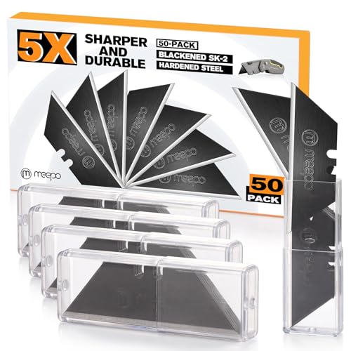 50-Pack M MEEPO Blackened SK-2 Utility Knife Blades