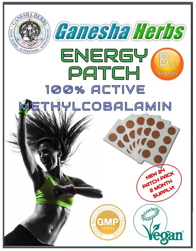 VITAMIN B12 ENERGY 24 PATCHES W/ Folic Acid 🔥 2+ Month Supply!!