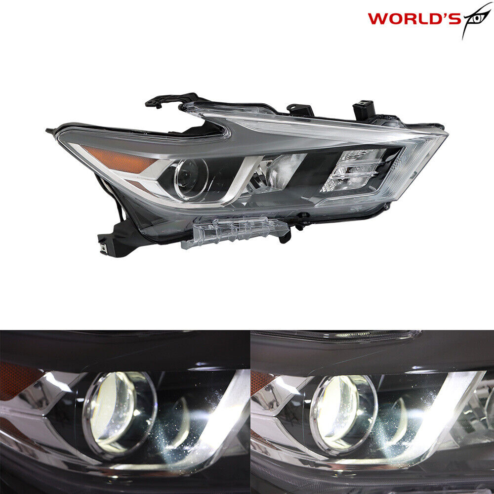 Full LED Headlights For 2016-2018 Nissan Maxima Chrome Housing Left+Right Side