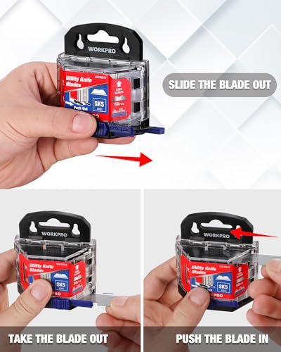 WORKPRO 50-Pack SK5 Steel Utility Knife Blades