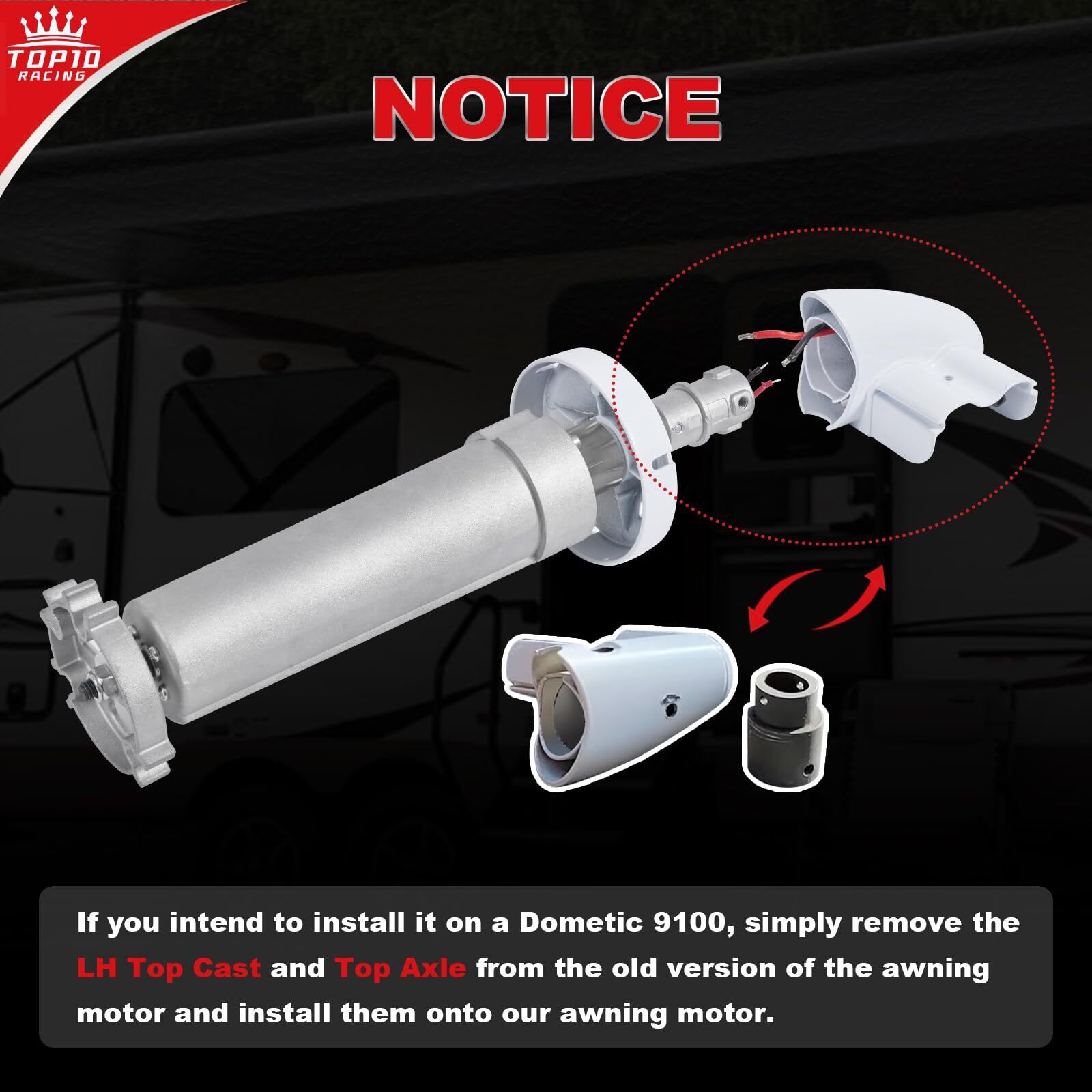 3307923.115B for Dometic WeatherPro Power Awning Motor RV Torsion Assembly Rh