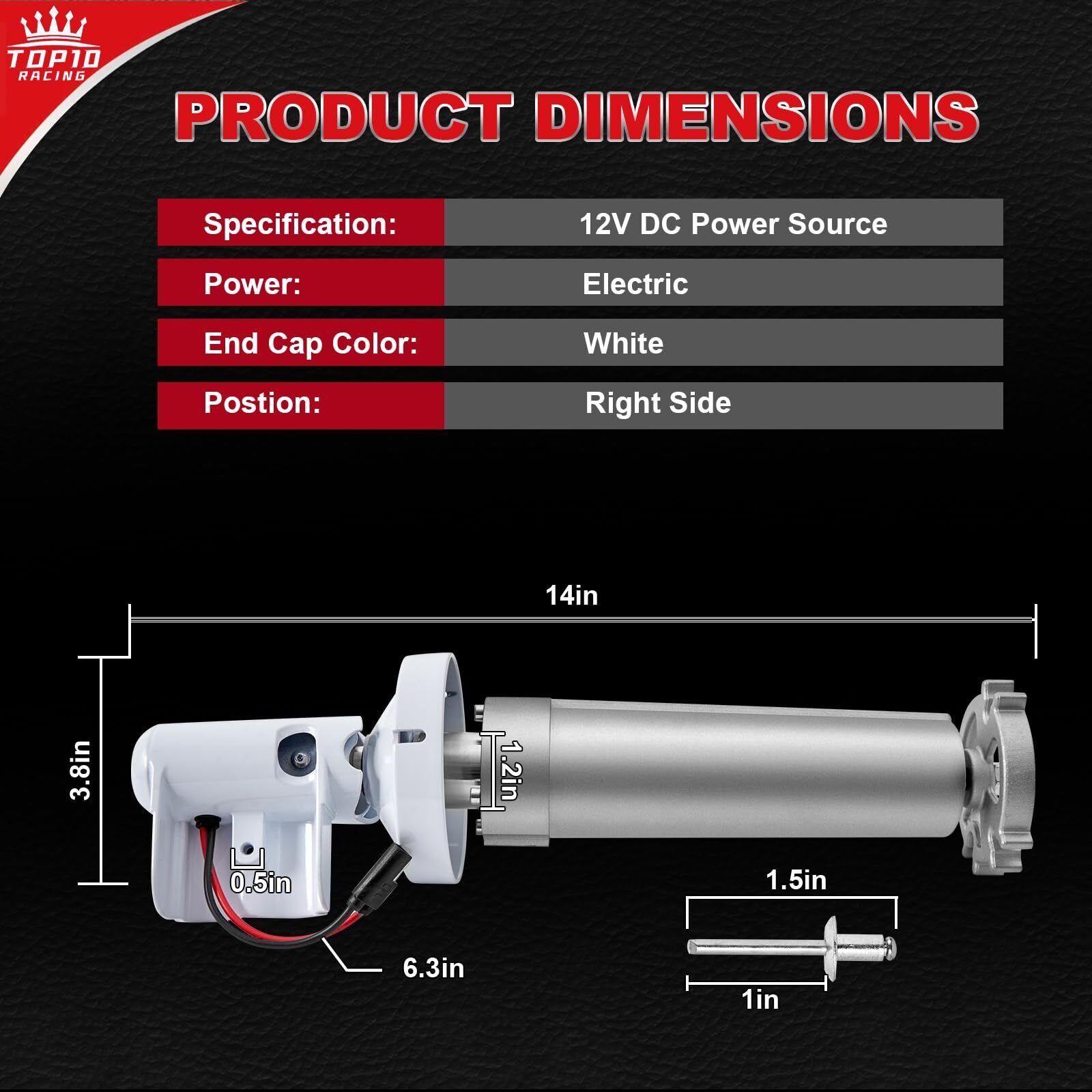 3307923.115B for Dometic WeatherPro Power Awning Motor RV Torsion Assembly Rh