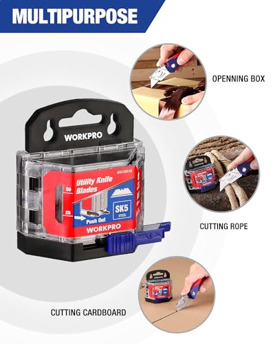 WORKPRO 50-Pack SK5 Steel Utility Knife Blades