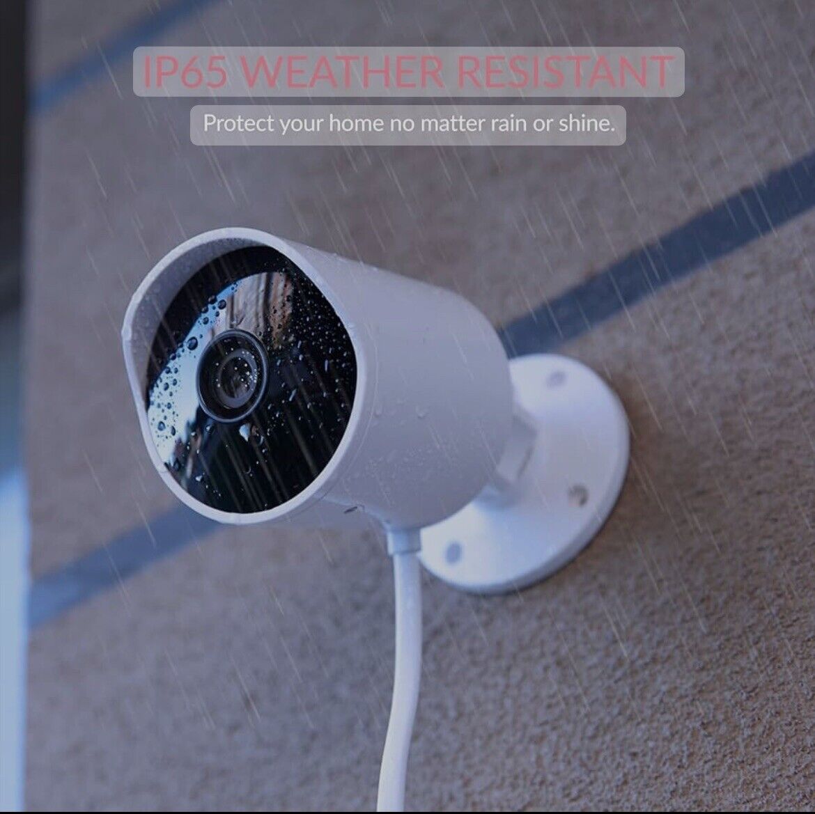YI Outdoor 1080p Security Camera - White - New - Human Detection - Weather Proof