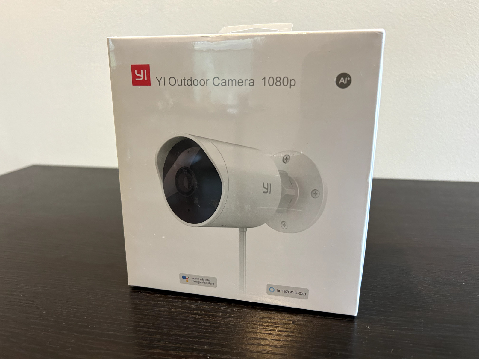 YI Outdoor 1080p Security Camera - White - New - Human Detection - Weather Proof