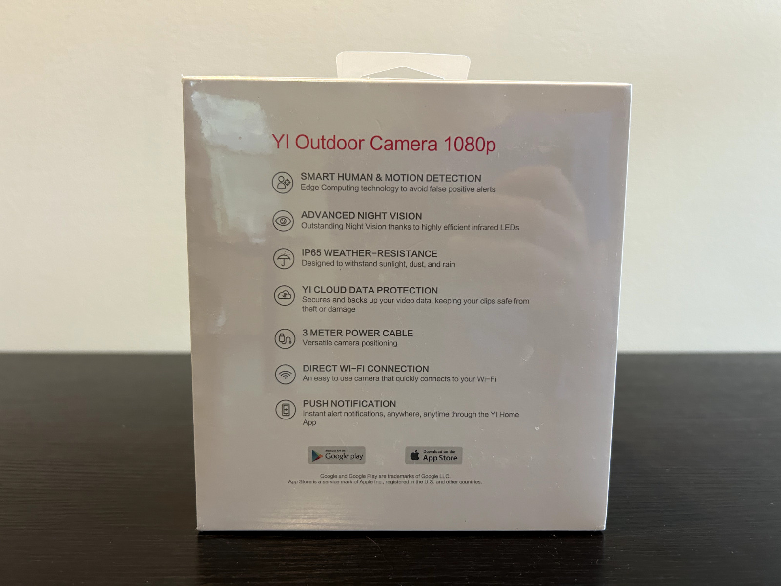 YI Outdoor 1080p Security Camera - White - New - Human Detection - Weather Proof
