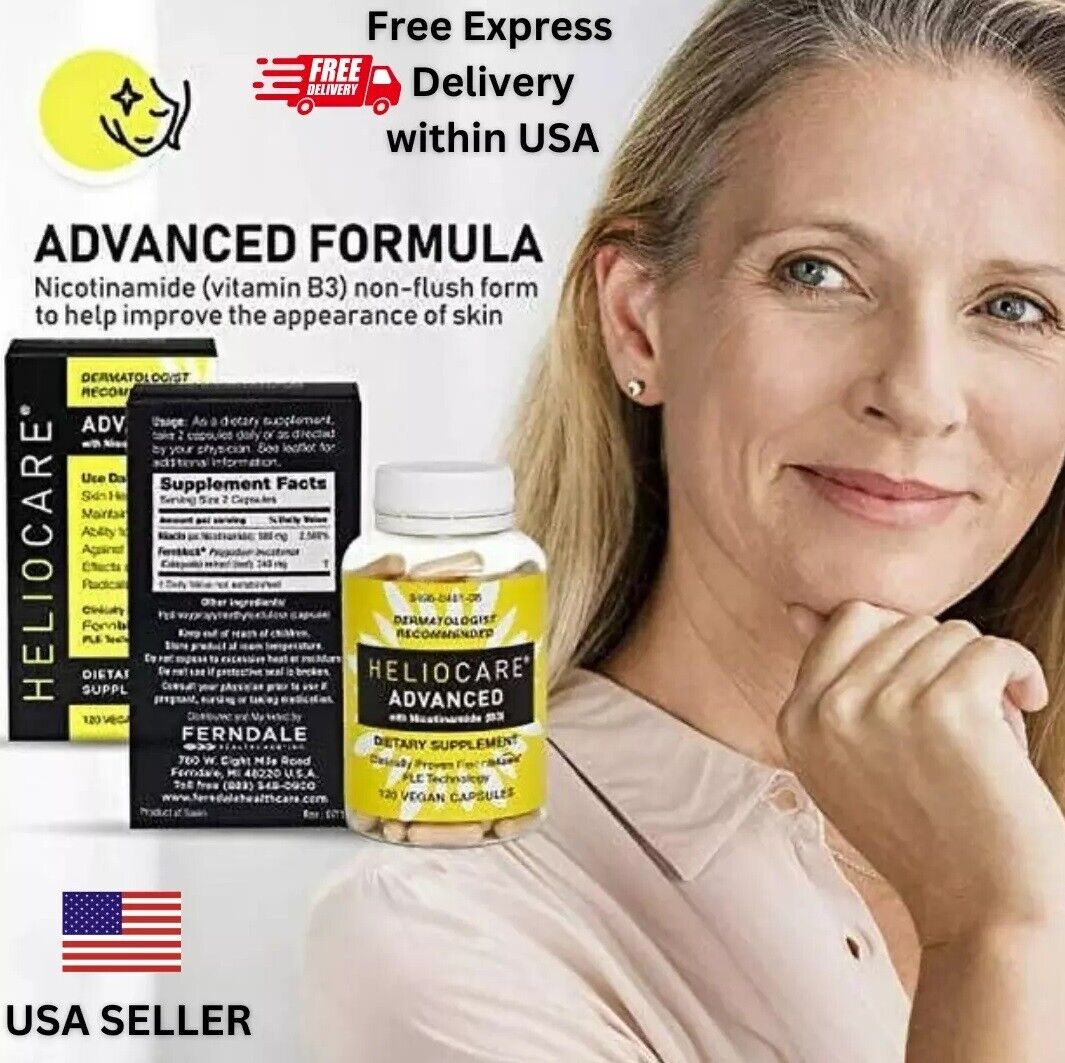 Heliocare Advanced with Nicotinamide B3 Skin Health 120 Capsules Exp 04/2026