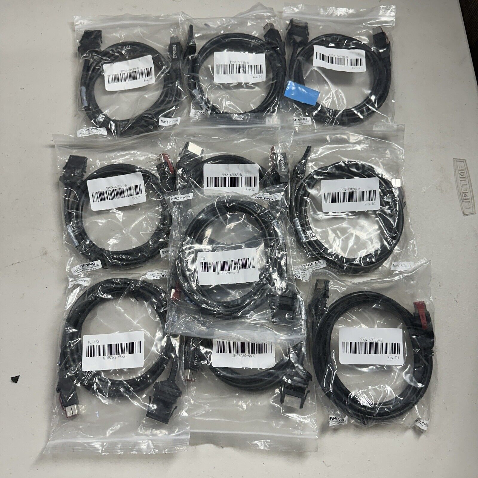 Lot Of 10 EPSON EPSN-6PUSB-B Printer Cable NEW - Free Shipping!