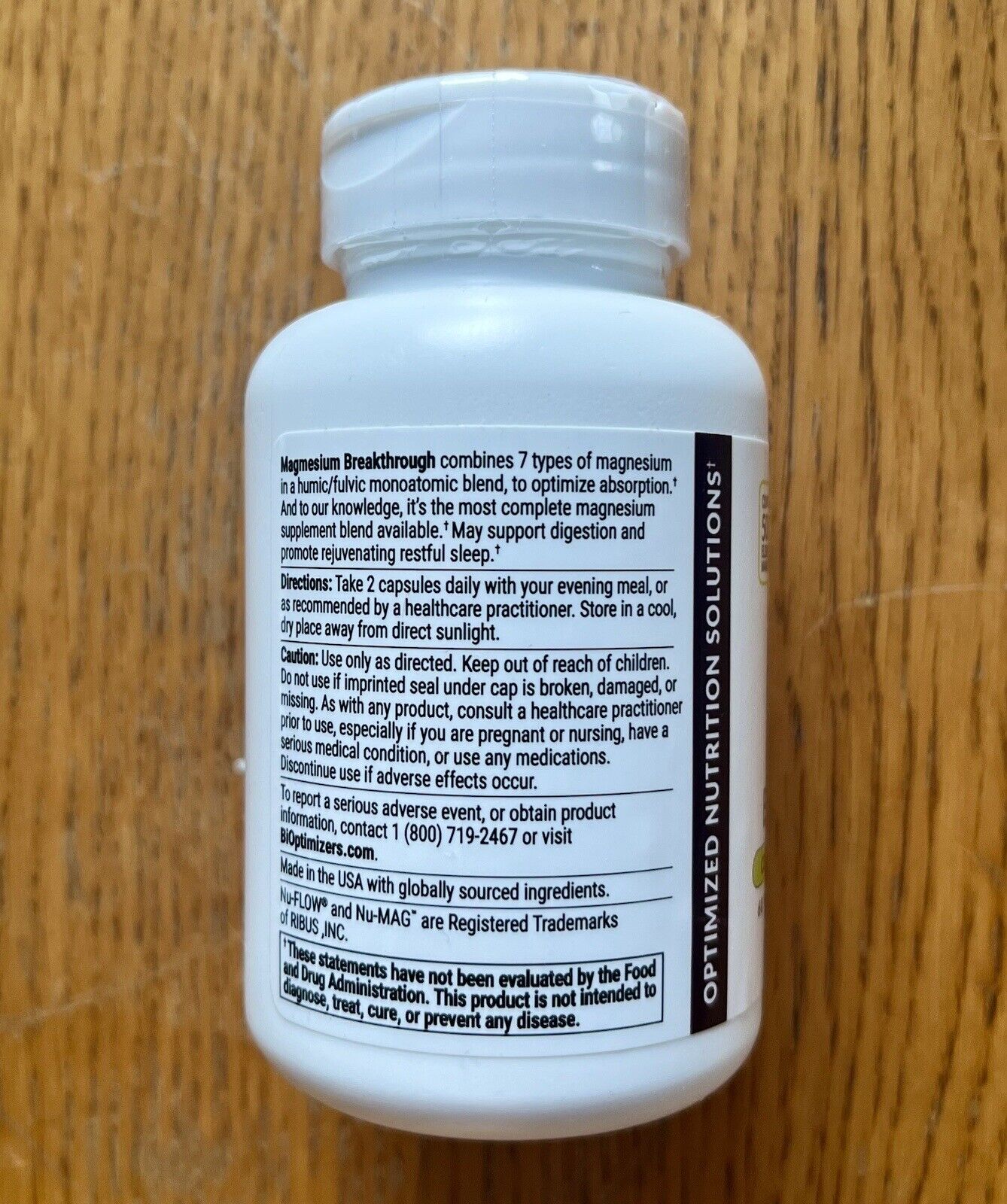 Bioptimizers Magnesium Breakthrough all 7 essential forms 60 caps Free Shipping