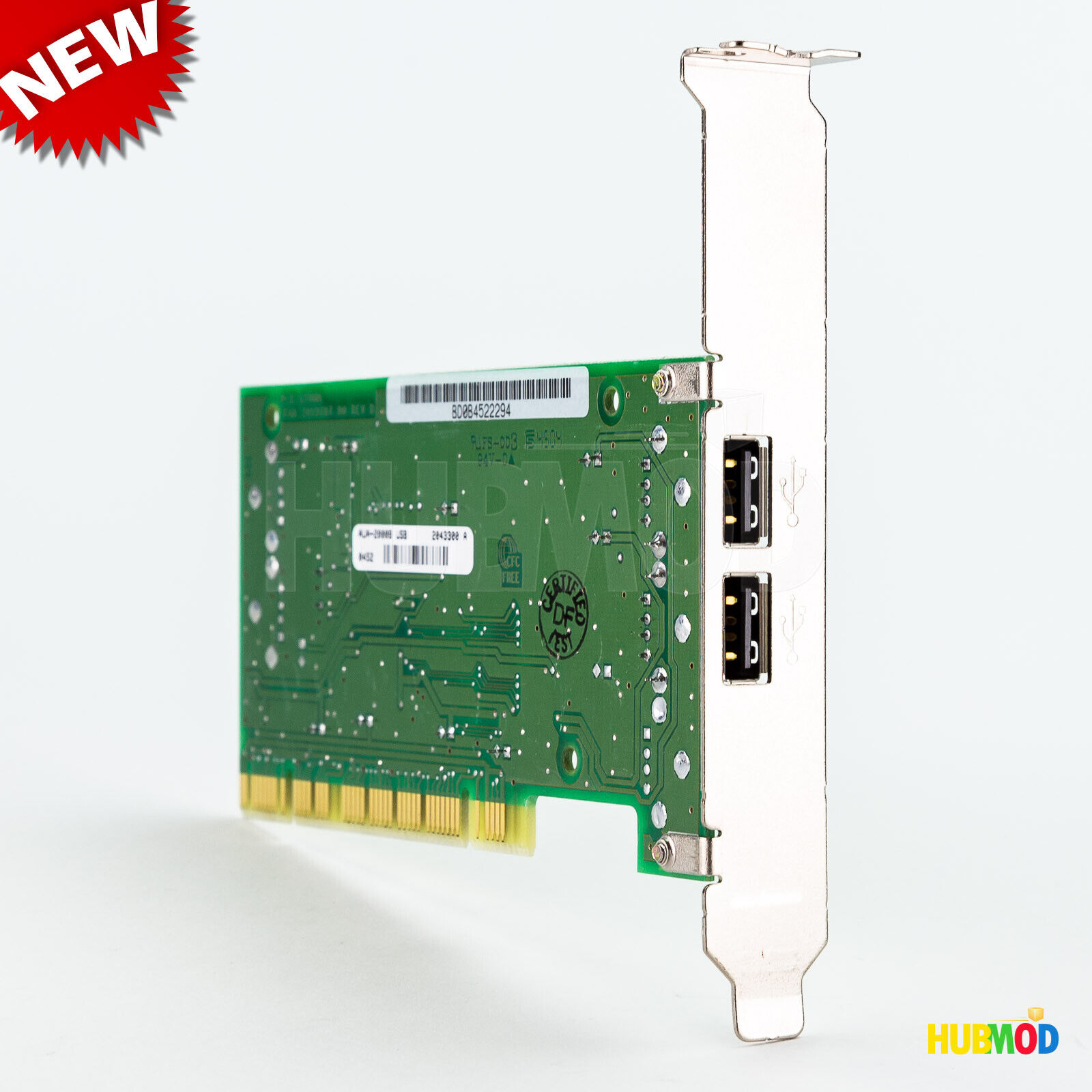 Adaptec USB2Connect AUA-2000B 2-Port USB PCI Card Expansion Controller Card NEW