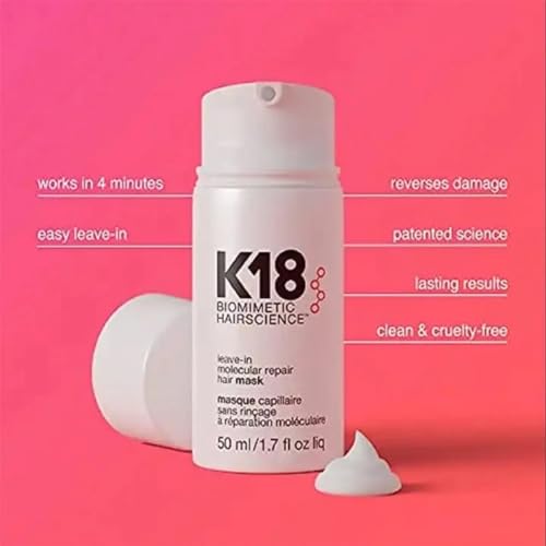 B.Y.O. K 18 Leave-In Repair Hair mask - Restore Dry or Damaged Hair in Just 4 Minutes - 50ml (1.7 fl oz) - Salon-Quality Results at Home