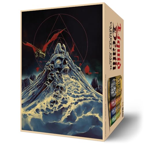 Liquid Death, Iced Tea Variety Pack (Grim Leafer, Rest in Peach, Dead Billionaire, and Green Guillotine), Tea Sweetened With Real Agave, B12 & B6 Vitamins, Low Calorie, 12-Pack (King Size 19.2oz Cans)