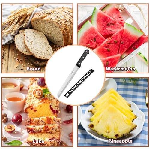 Steel Bread Knife for Homemade Bread, Bagels & Cake