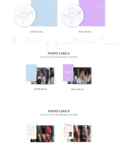 ILLIT Super Real ME 1st Mini Album CD+Poster with Lyrics on Pack+Photobook+Photocard A+Photocard B+Sticker+Paper Magnet+Paper Ornaments+Tracking Sealed (Super ME Version)