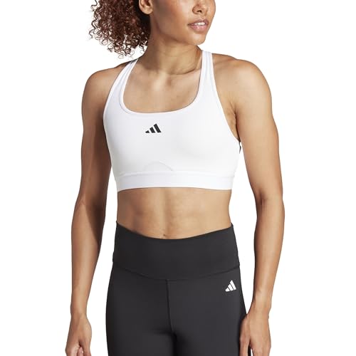 adidas Women's Powerreact Training Support Bra, White, (Medium) A/B