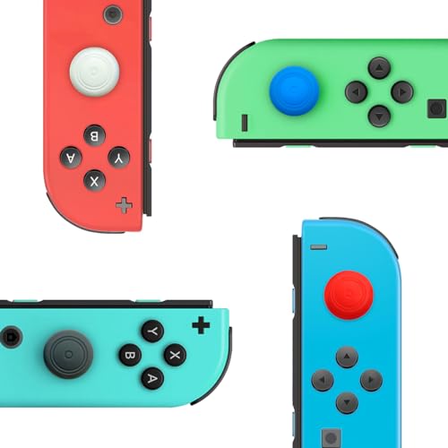 8Pcs Cute Soft Silicone Switch Joycon Thumb Grips Caps, Joystick Caps Compatible with Nintendo Switch/OLED/Switch Lite, Analog Stick Grips Button caps for Switch (B-Mix)