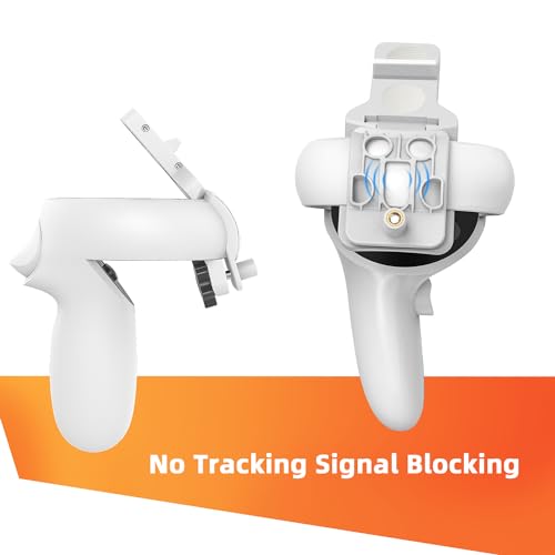 Tyasoleil VR Handle Accessories for Meta Quest 2 & 3,Humanized Weighted Gun Stock for Oculus Quest 2 & 3, Enhance Control Feel, Realistic FPS Gaming Experience(Large Model B)