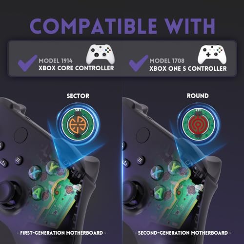 eXtremeRate ABXY Clicky Kit V2 for Xbox Core Controller Custom A B X Y Keys Mouse Clicky Kit for Xbox Series X|S Controller Model 1914, Action Buttons Clicky Kit for Xbox One S/X Controller Model 1708