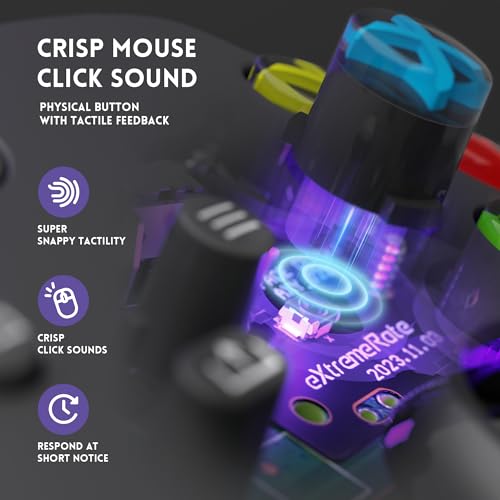 eXtremeRate ABXY Clicky Kit V2 for Xbox Core Controller Custom A B X Y Keys Mouse Clicky Kit for Xbox Series X|S Controller Model 1914, Action Buttons Clicky Kit for Xbox One S/X Controller Model 1708