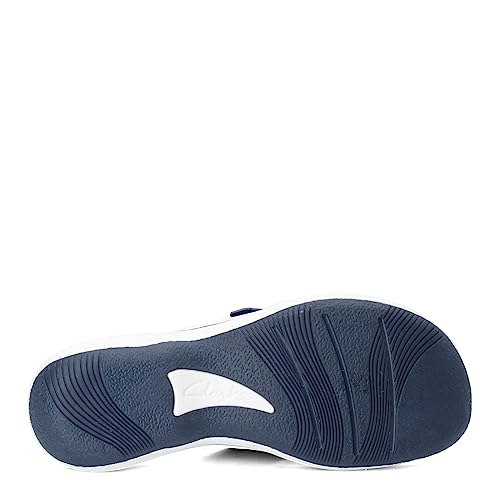 Clarks Women's Breeze Sea Flip Flop, New Navy Synthetic, 7 B(M) US