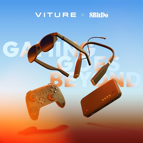 VITURE x 8BitDo Ultimate C Bluetooth Controller for Switch, Neckband, & Mobile Devices, With 6-axis Motion Control, Rumble Vibration, Enhanced Triggers, Wake On Shake