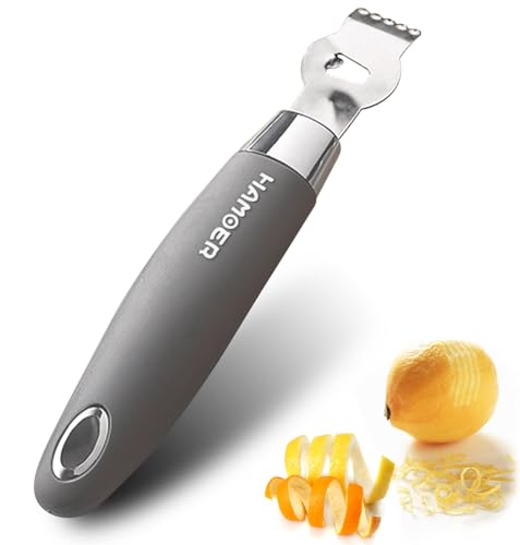 HAMOER Lemon Citrus Zester Tool Cheese Grater - Stainless Steel