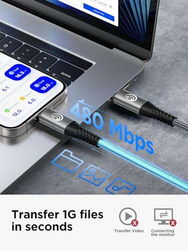 USBC to USBC 100W [10ft/2 Pack] USB C to USB C Fast Charging Cable Braided C to C Charger Cord 5A for MacBook Pro/Air, iPhone 15 Pro Max Plus,iPad Pro,Samsung Galaxy S24 Ultra S23,Pixel,PS5,Switch