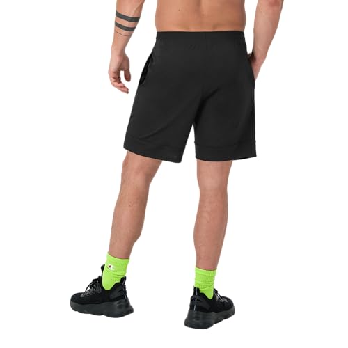 Champion Sport, Moisture Wicking, Athletic Men, Gym Shorts (Reg. or Big & Tall), Black Reflective C, Large