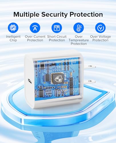 iPhone 15 Charger Fast Charging, iPad Charger 2Pack 20W USB C Fast Wall Charger with 6ft Type C to C Cable for iPhone 15/15 Plus/15 Pro/15 Pro Max/iPad 10/iPad Mini 6/iPad Air5/iPad Pro/AirPods Pro