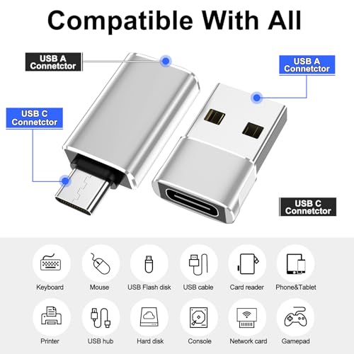 xiwxi [2*USB C to Lightning Adapter&[1*USB C to USB Adapter]&[1*USB A to USB C Adapter],Thunderbolt 4 Converter iWatch 9 8,iPhone 15 14 13 12 Plus Pro Max Mini,MacBook,Samsung Galaxy S23 S22,AirPods