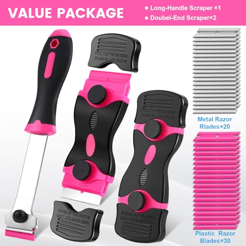 3 Pack Premium Razor Blade Glass Scraper Pack